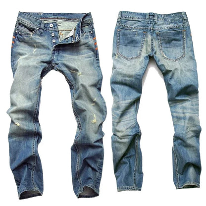 Denim Triple-Button Jeans